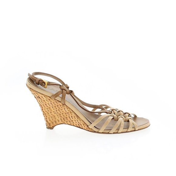 Prada Shoes - Prada Wedges - Tan, Size 37
